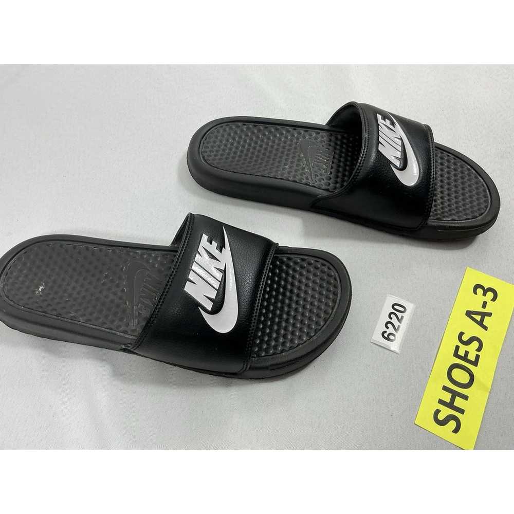 Mens Nike Slipon Slide Sandals 8 Black Logo - Picture 2 of 6